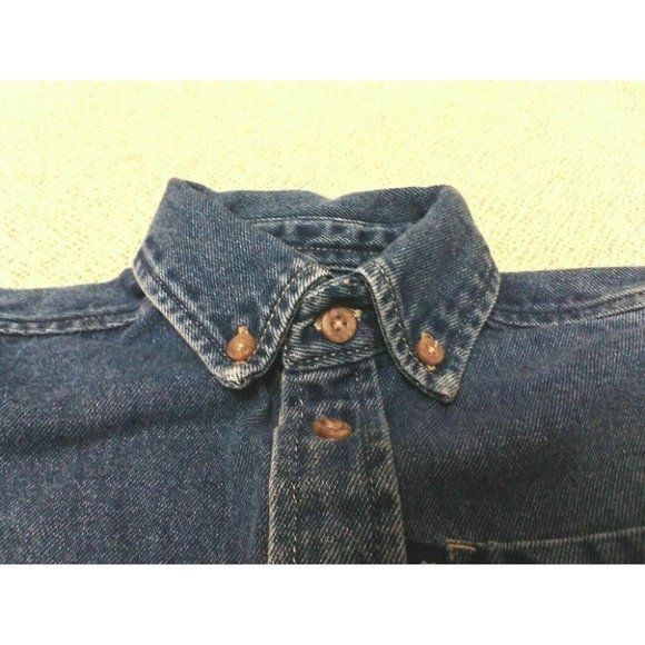 'Lil 66' Route 66 Toddler Front Pocket Button Down Collar Blue Denim Jacket 12M - Picture 7 of 16